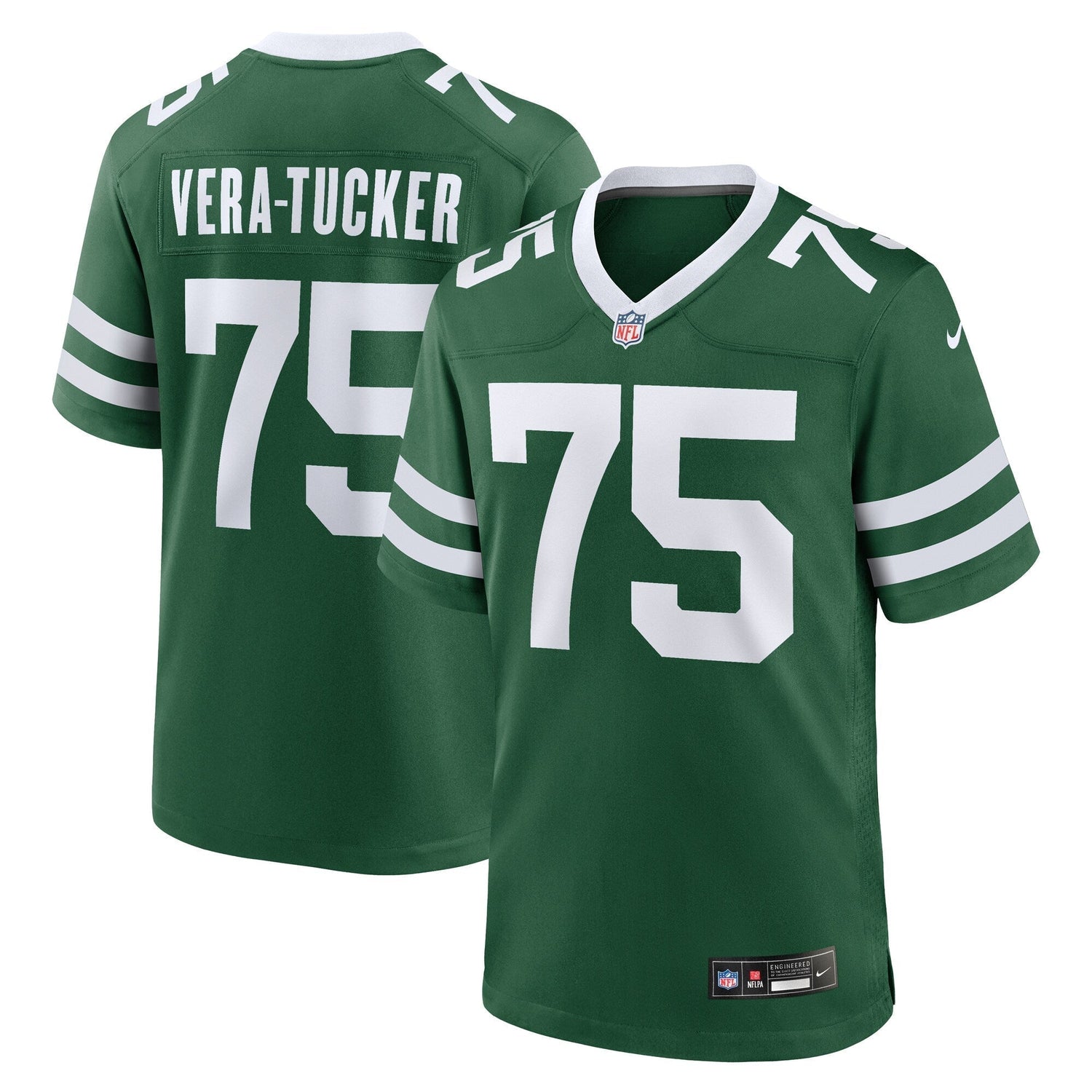 Alijah Vera-Tucker New York Jets Nike Team Game Jersey - Legacy Green