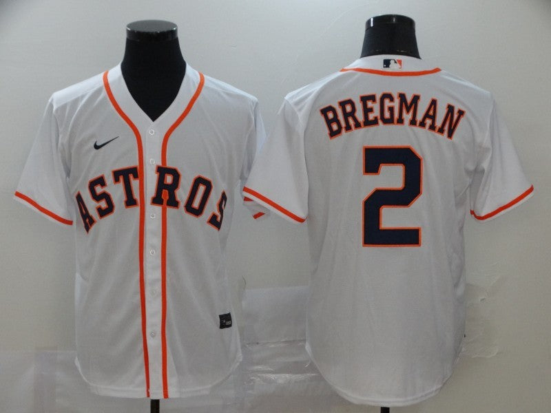 Men's Houston Astros Alex Bregman #2 White Baseball Jersey