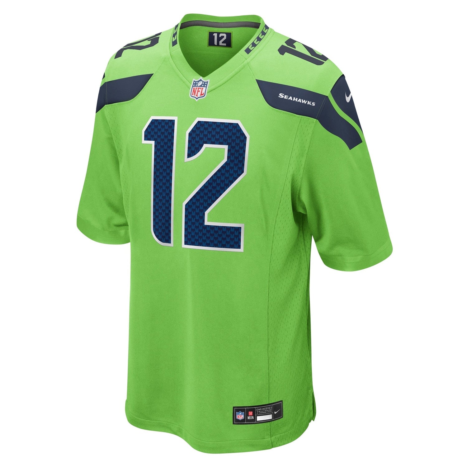 12s Seattle Seahawks Nike Game Jersey - Neon Green