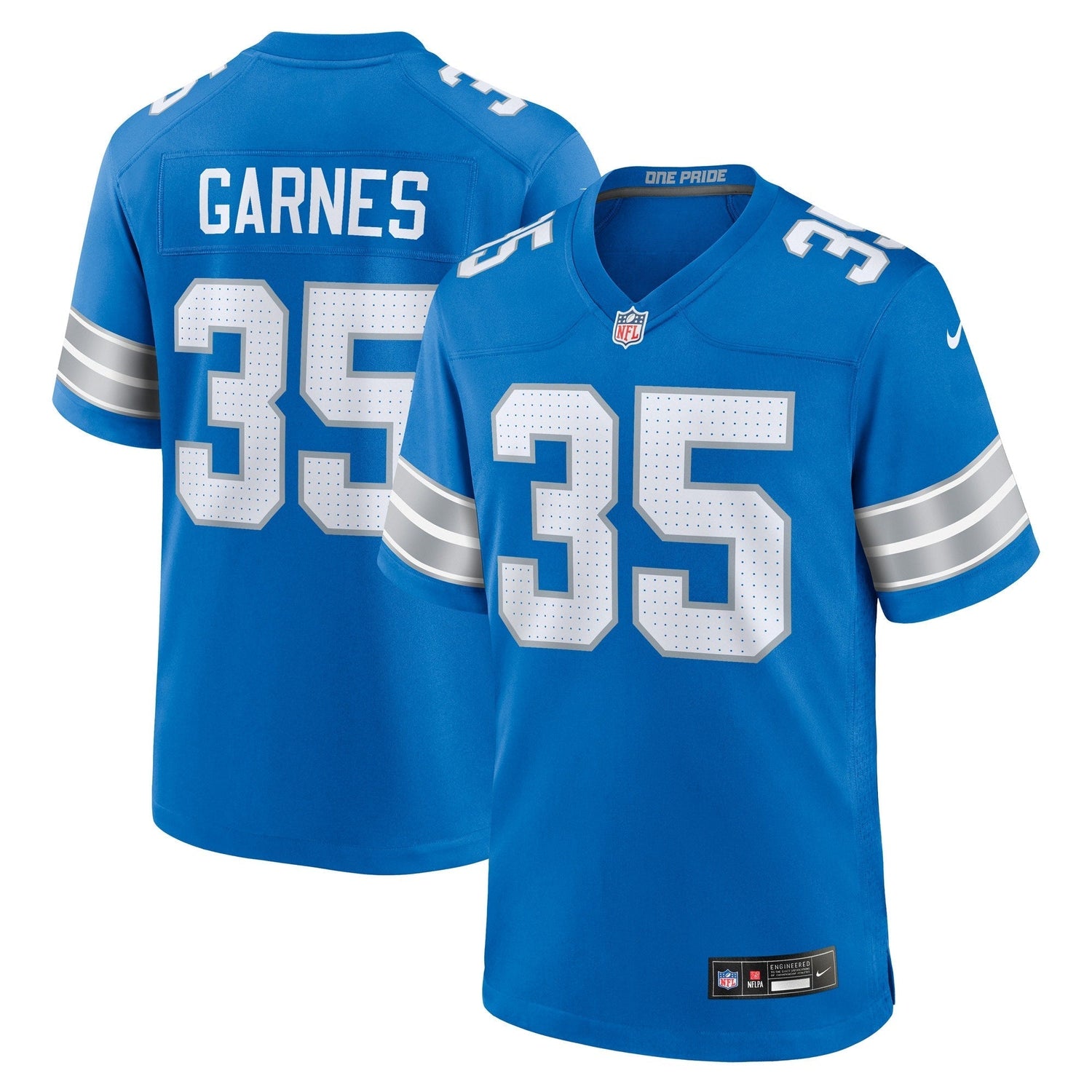Chelen Garnes Detroit Lions Nike Game Jersey - Blue