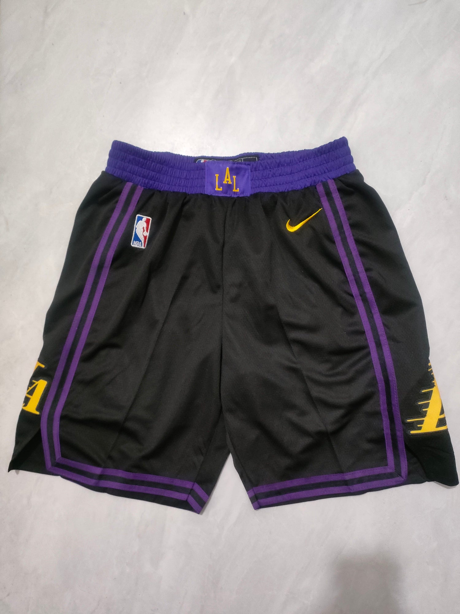 Los Angeles Lakers Black 24 City Edition Shorts
