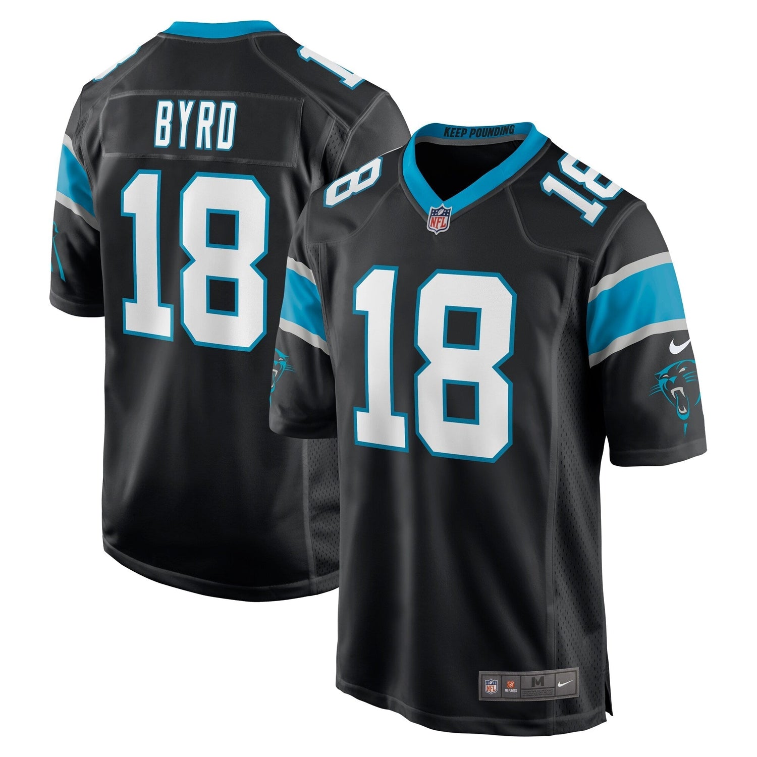 Damiere Byrd Carolina Panthers Nike Game Jersey - Black