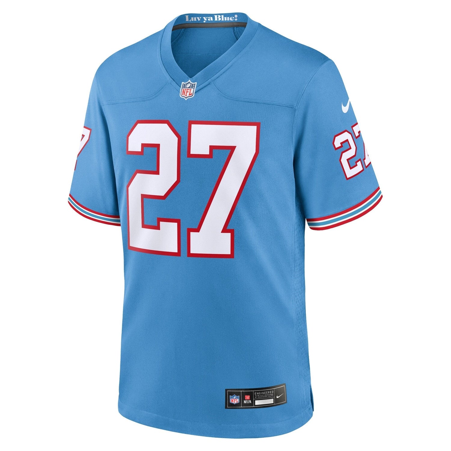 Eddie George Tennessee Titans Nike Oilers Throwback Retired Game Jersey - Light Blue
