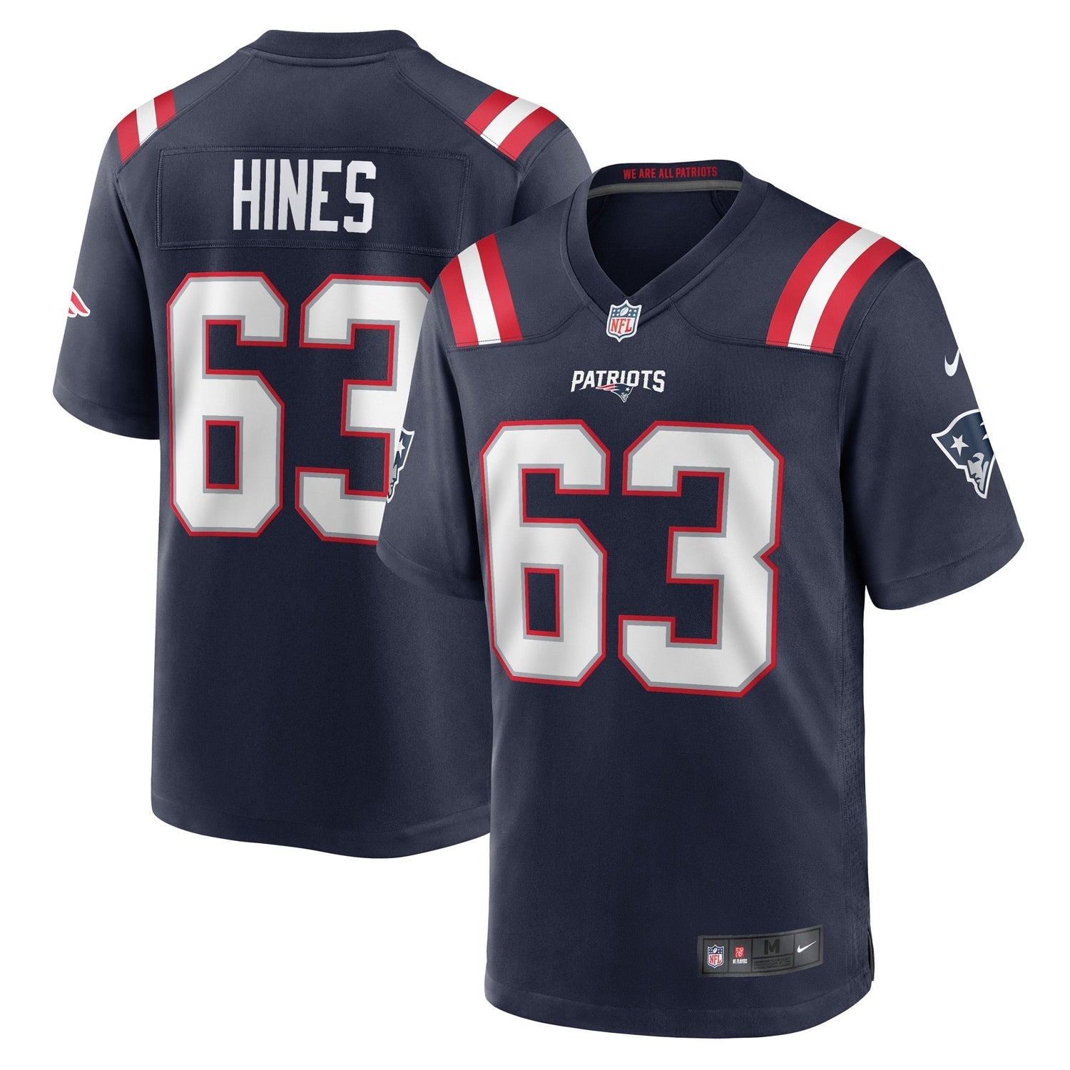 Chasen Hines New England Patriots Nike Game Jersey - Navy