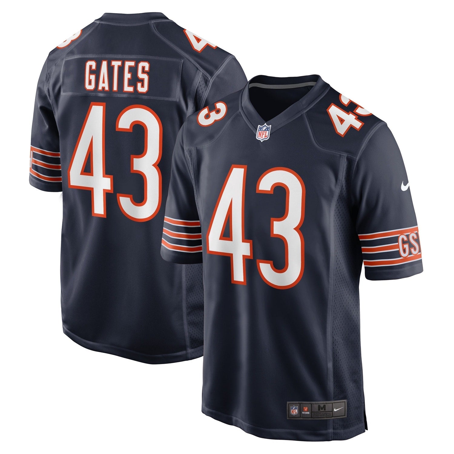 DeMarquis Gates Chicago Bears Nike Game Jersey - Navy