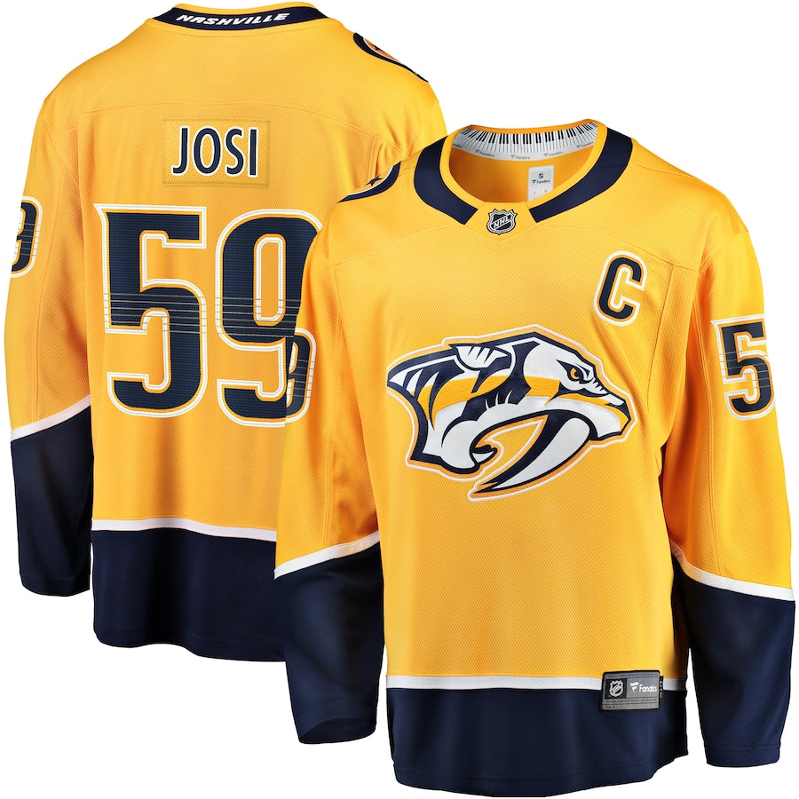 Roman Josi Nashville Predators Home Breakaway Jersey - Gold