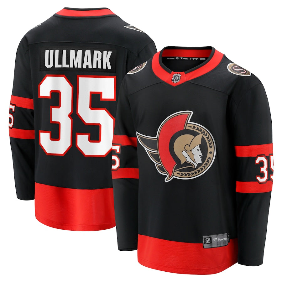 Linus Ullmark Ottawa Senators Home Premier Breakaway Jersey - Black