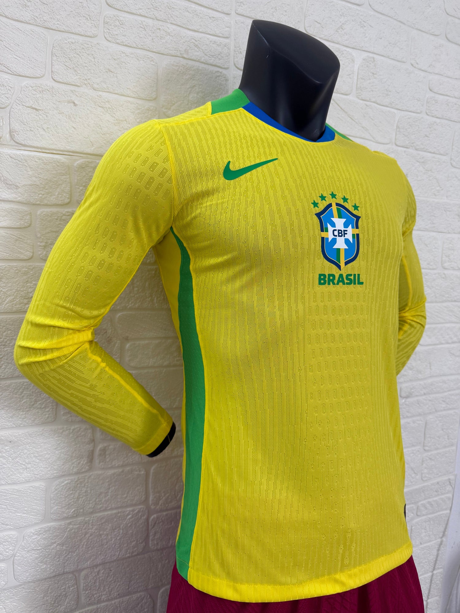 2025-26 Brazil Home Long Sleeve Player Version Jersey