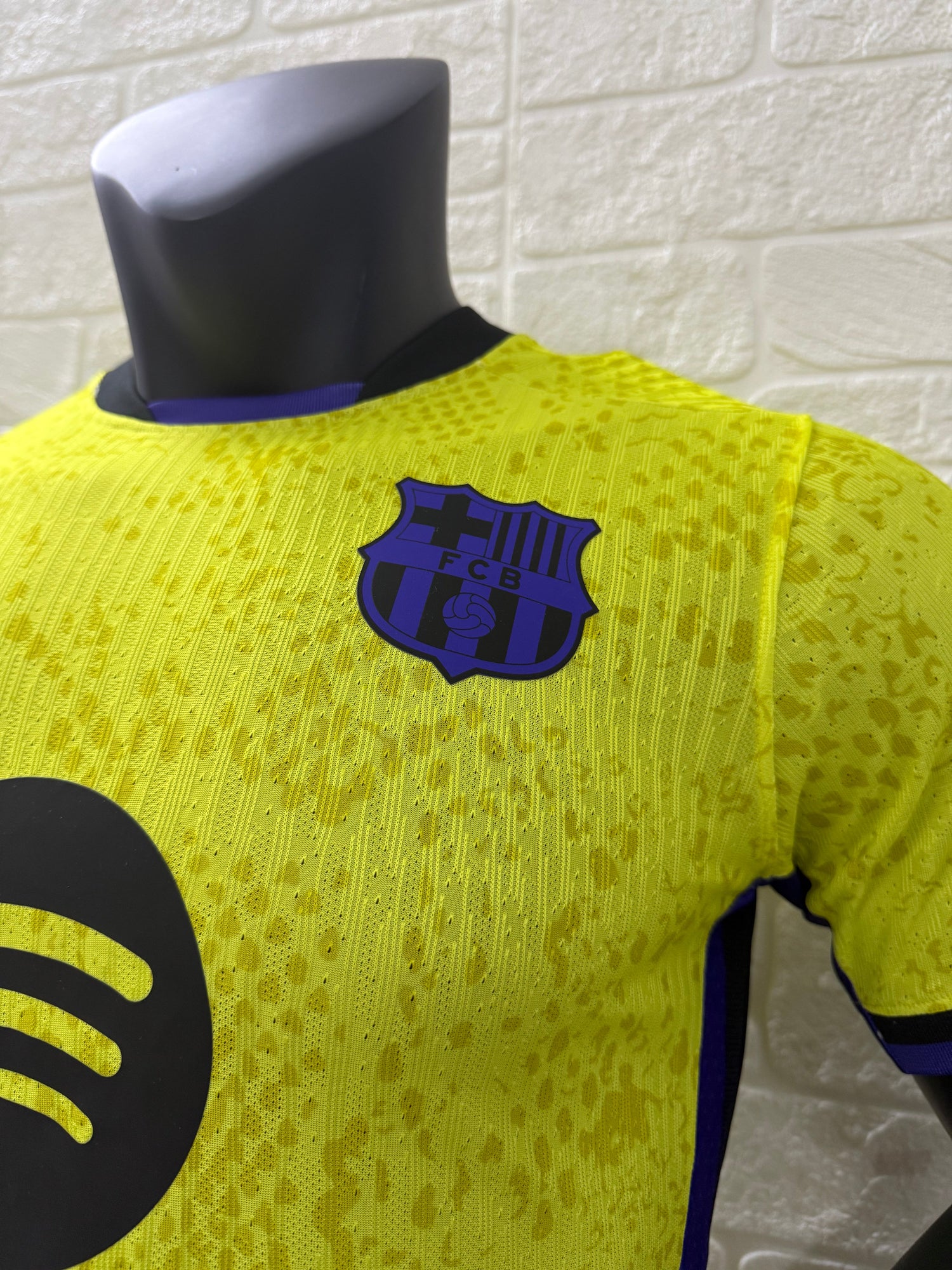 2025-26 FC Barcelona Yellow Player Version Jersey