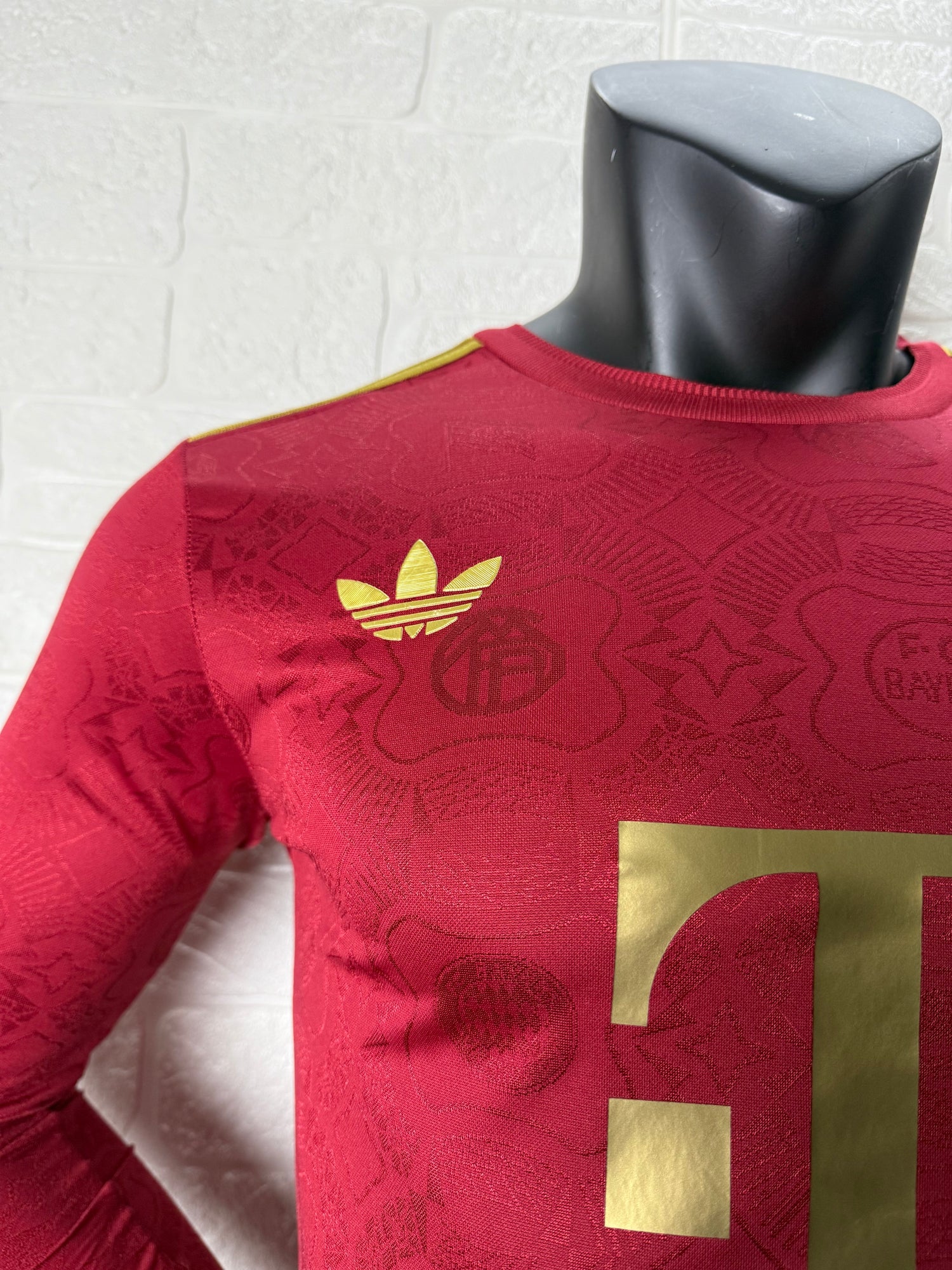 2025-26 Bayern Munich 125th Anniversary Red Long Sleeve Player Version Jersey