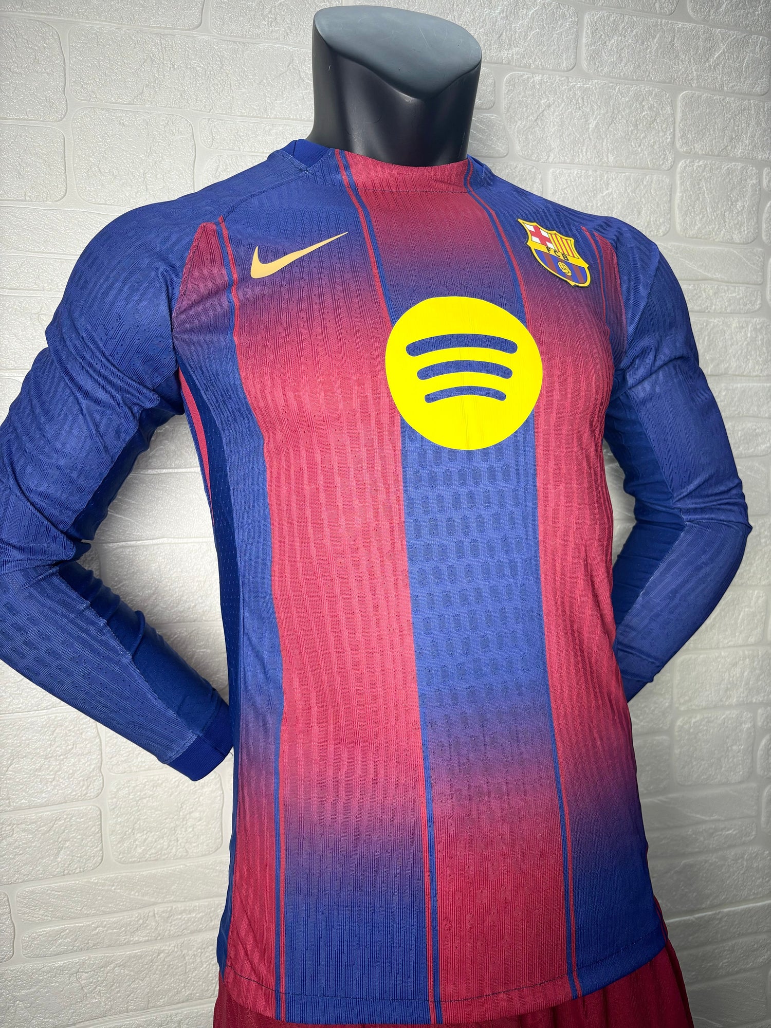 2025-26 FC Barcelona Home Long Sleeve Player Version Jersey