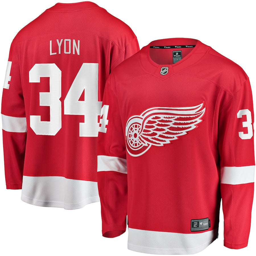 Alex Lyon Detroit Red Wings Home Breakaway Jersey - Red