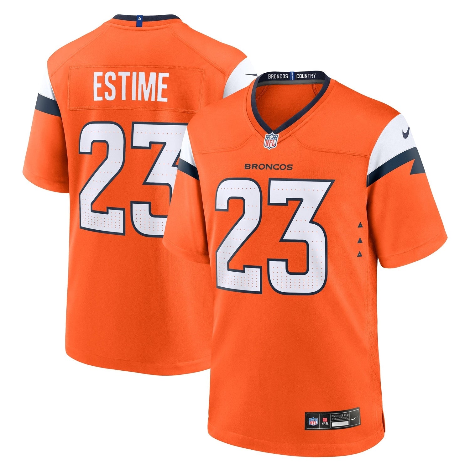 Audric Estime Denver Broncos Nike Team Game Jersey - Orange
