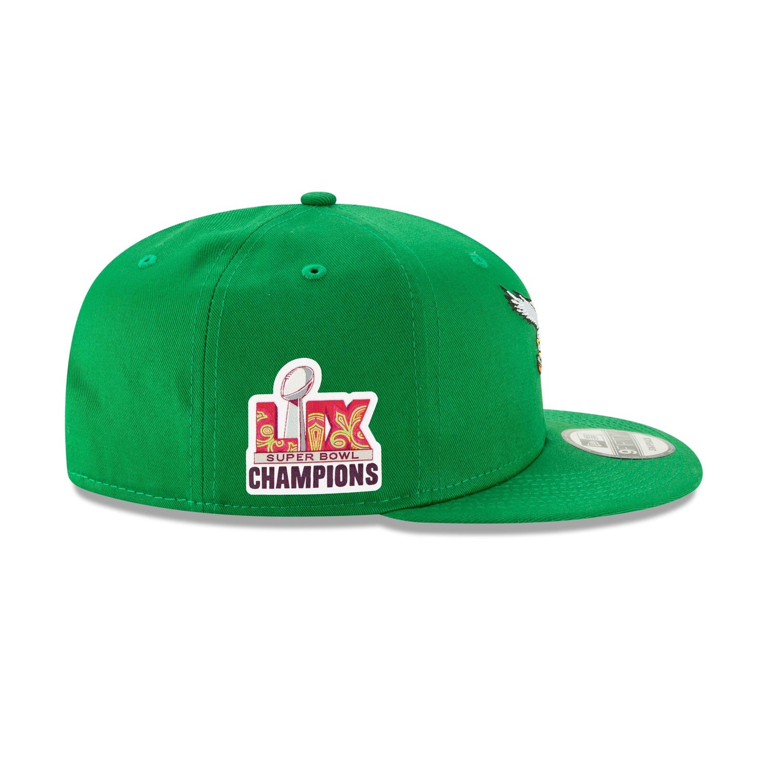 Philadelphia Eagles Super Bowl LIX Champions Side Patch Historic 9FIFTY Snapback Hat