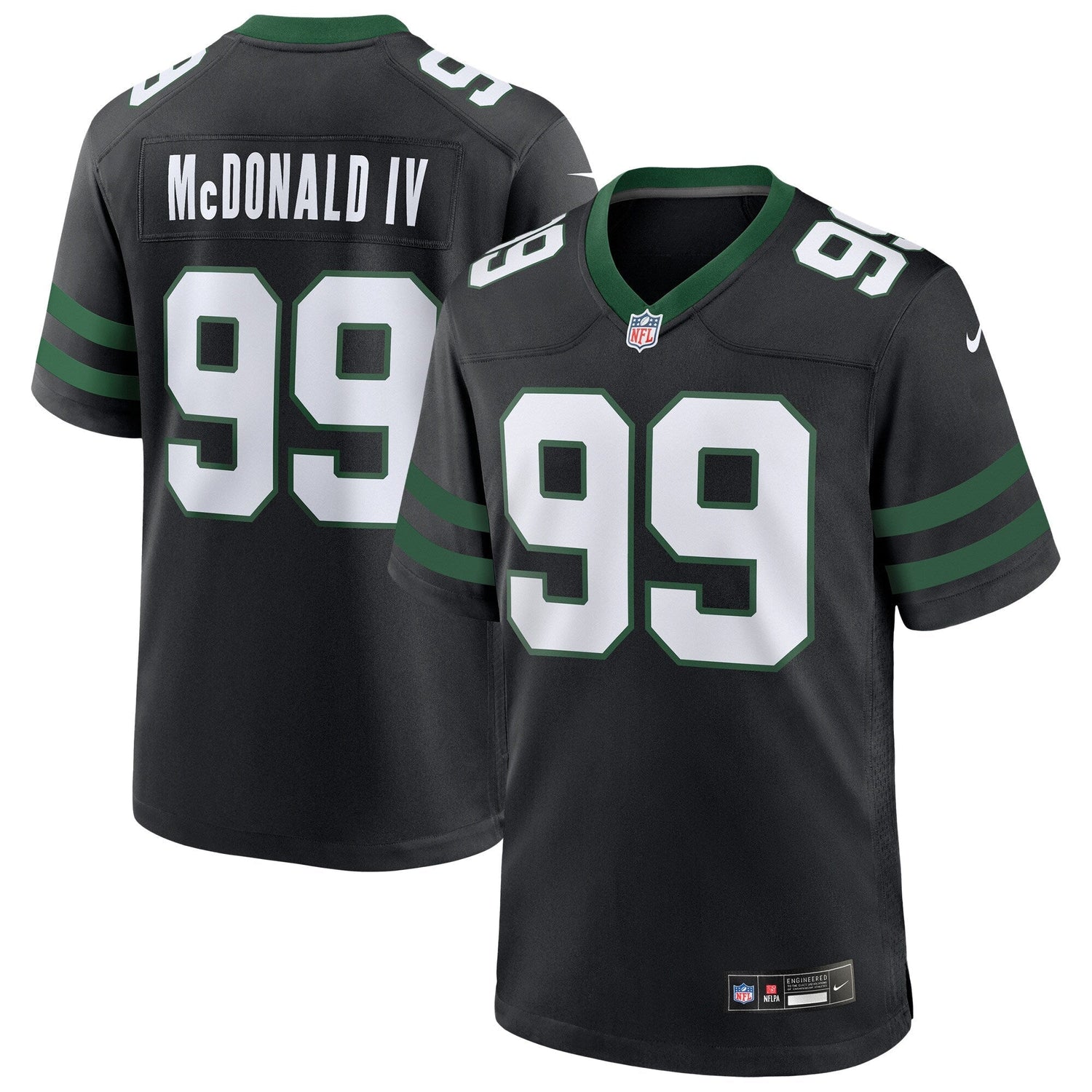 Will McDonald IV New York Jets Nike Alternate Game Jersey - Legacy Black