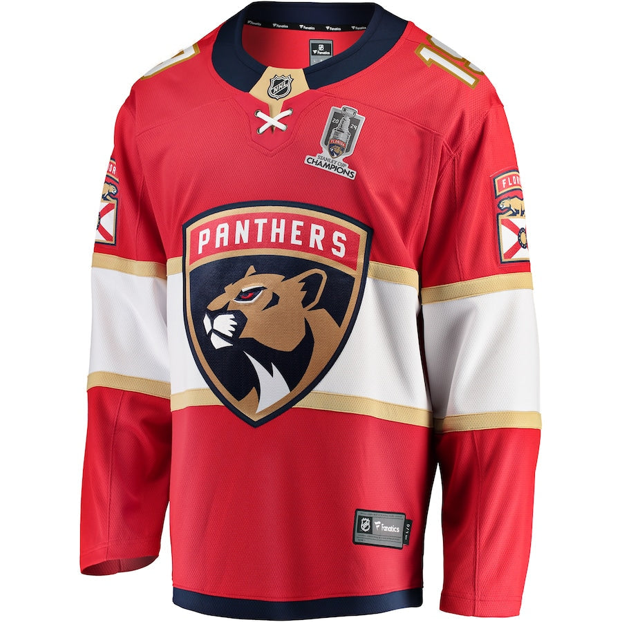 Matthew Tkachuk Florida Panthers Home 2024 Stanley Cup Champions Breakaway Jersey – Red