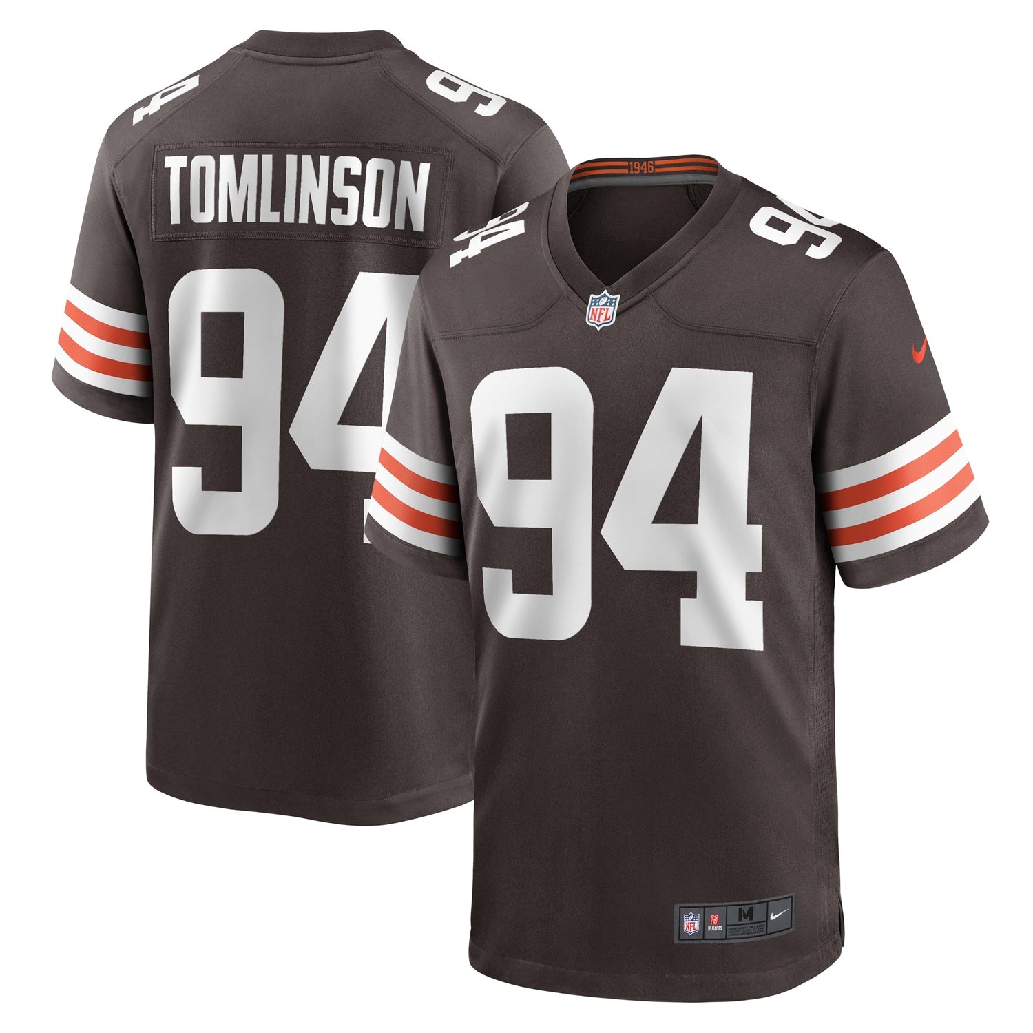 Dalvin Tomlinson Cleveland Browns Nike Game Jersey - Brown