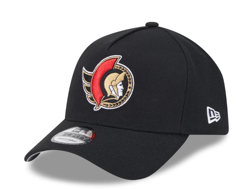 Men's Ottawa Senators NHL New Era Black 9Forty A-Frame Snapback Hat
