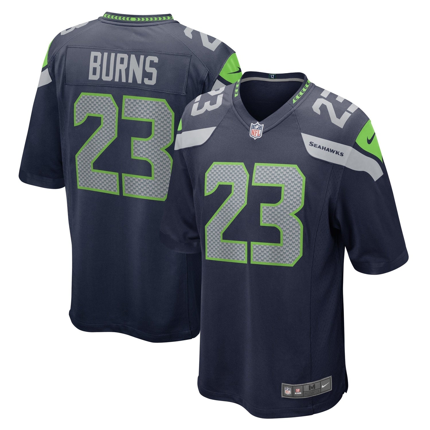 Artie Burns Seattle Seahawks Nike Game Jersey - College Navy
