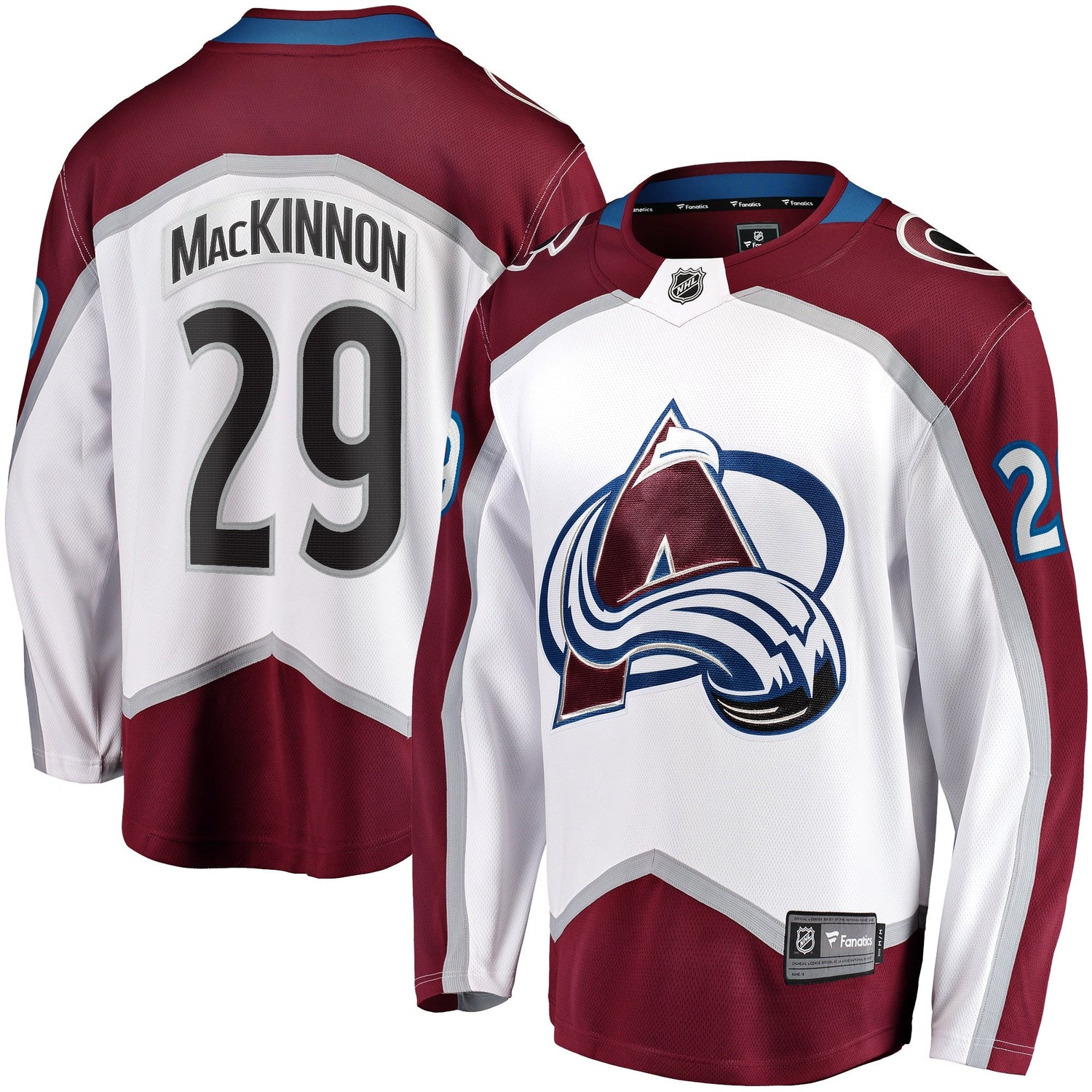 Nathan MacKinnon Colorado Avalanche Away Premier Breakaway Jersey - White