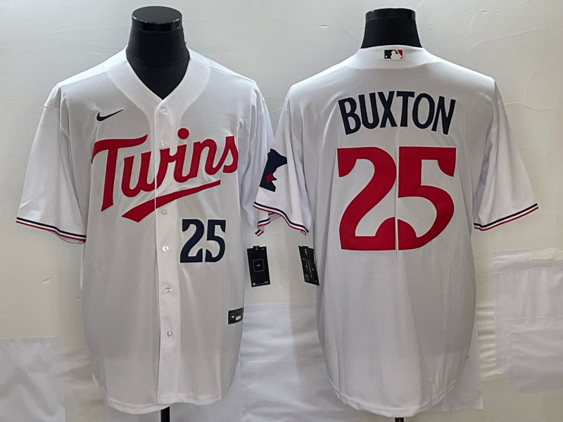 Men's Minnesota Twins Byron Buxton #25 White Home Player Jersey
