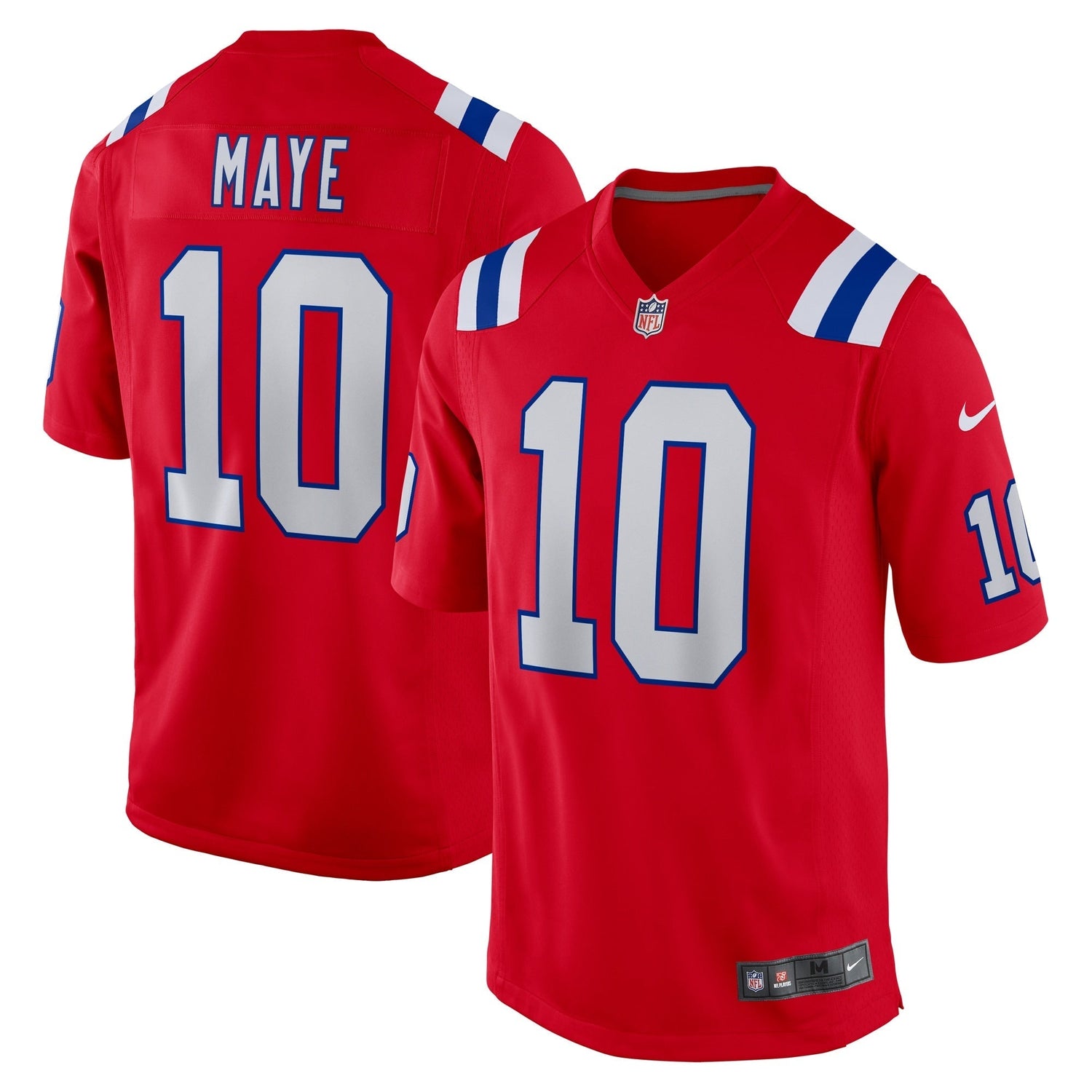 Drake Maye New England Patriots Nike Game Jersey - Red