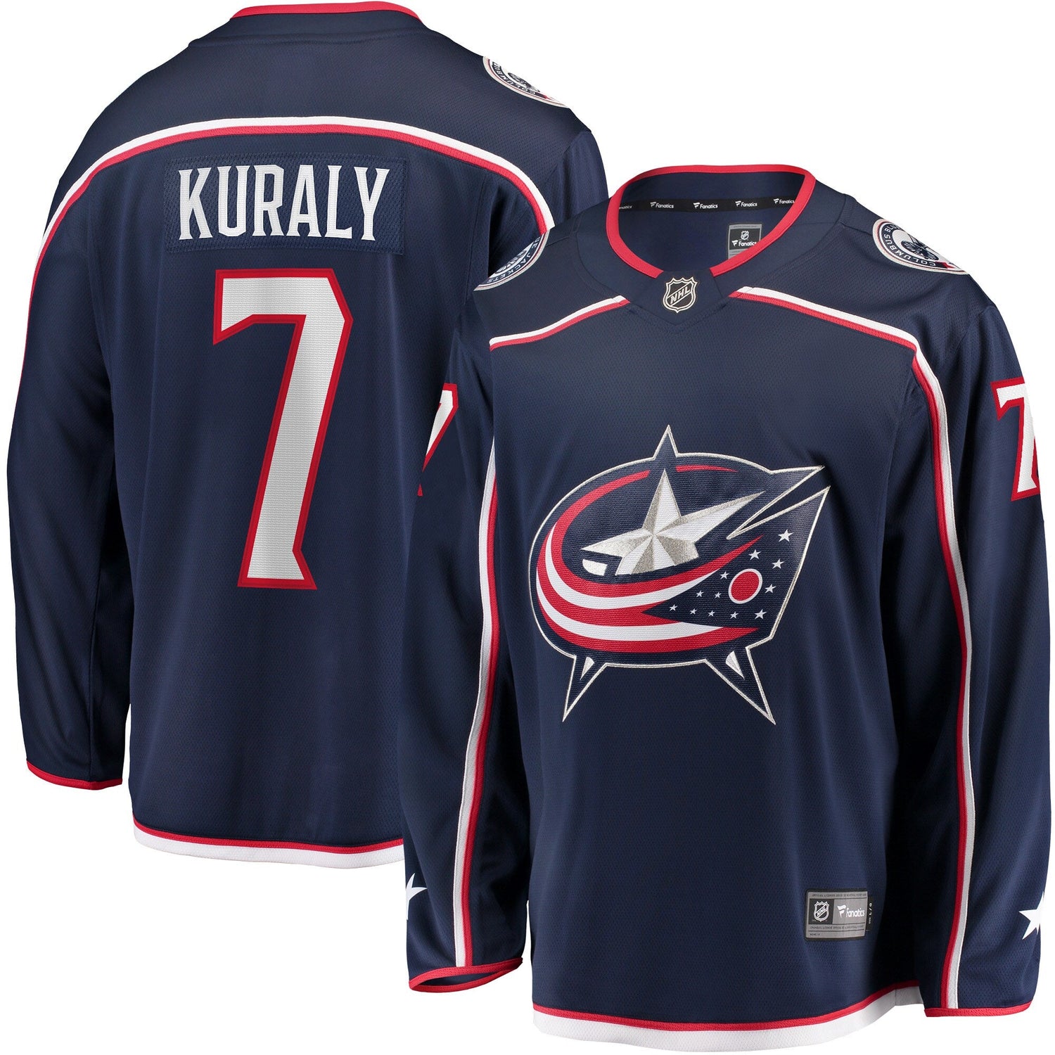 Sean Kuraly Columbus Blue Jackets Home Breakaway Jersey - Navy