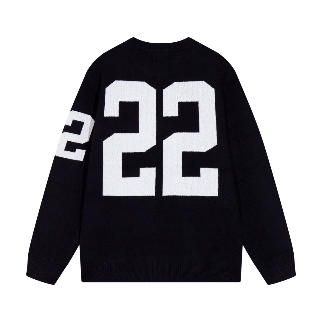 AMIRI 2024 Bew Sweater With Large 22-letter logo on back-Black