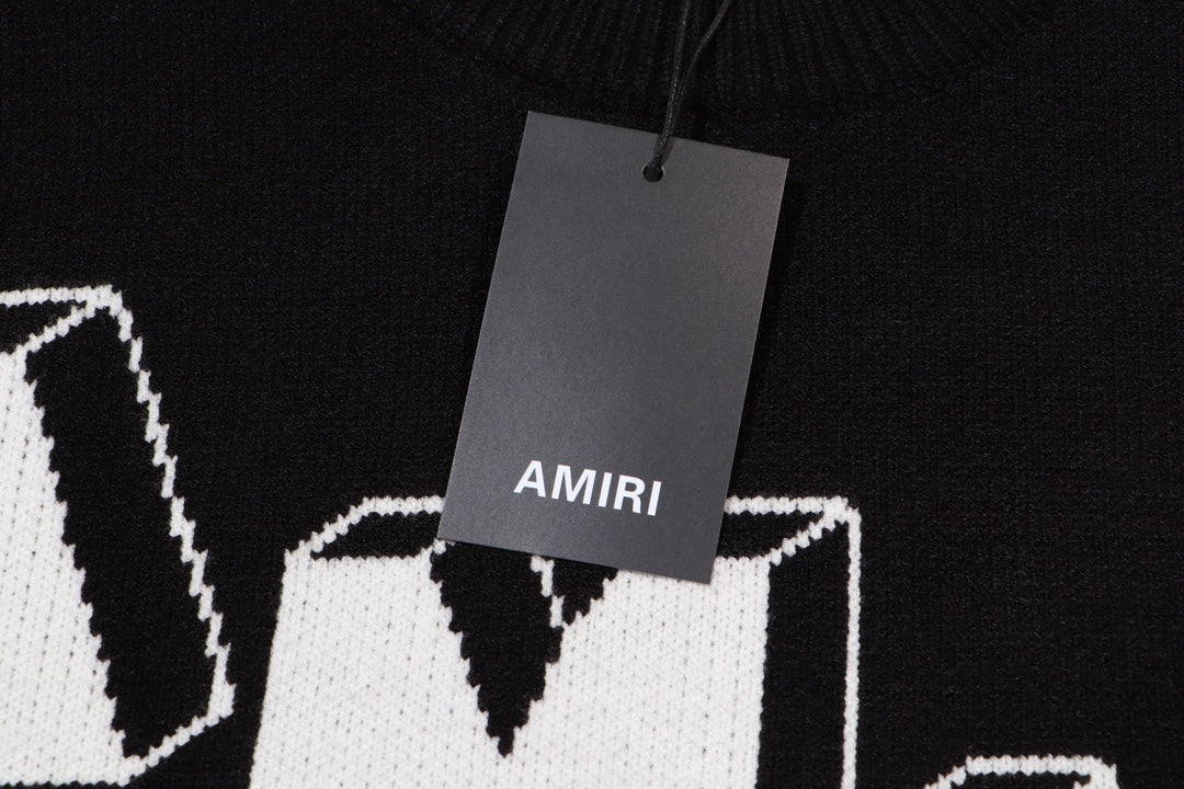 AMIRI 2024 Bew Sweater With Large 22-letter logo on back-Black