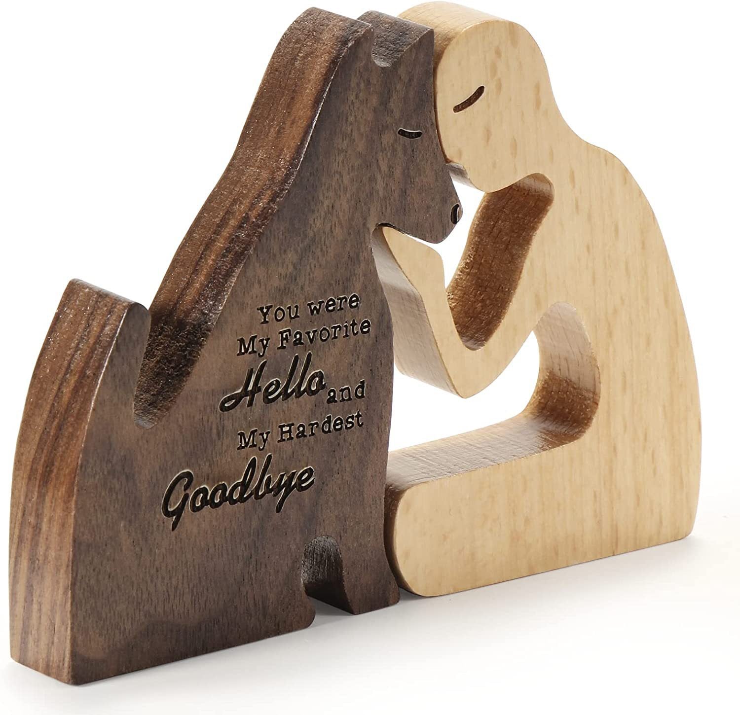 Handcrafted Wooden Dog Sculpture