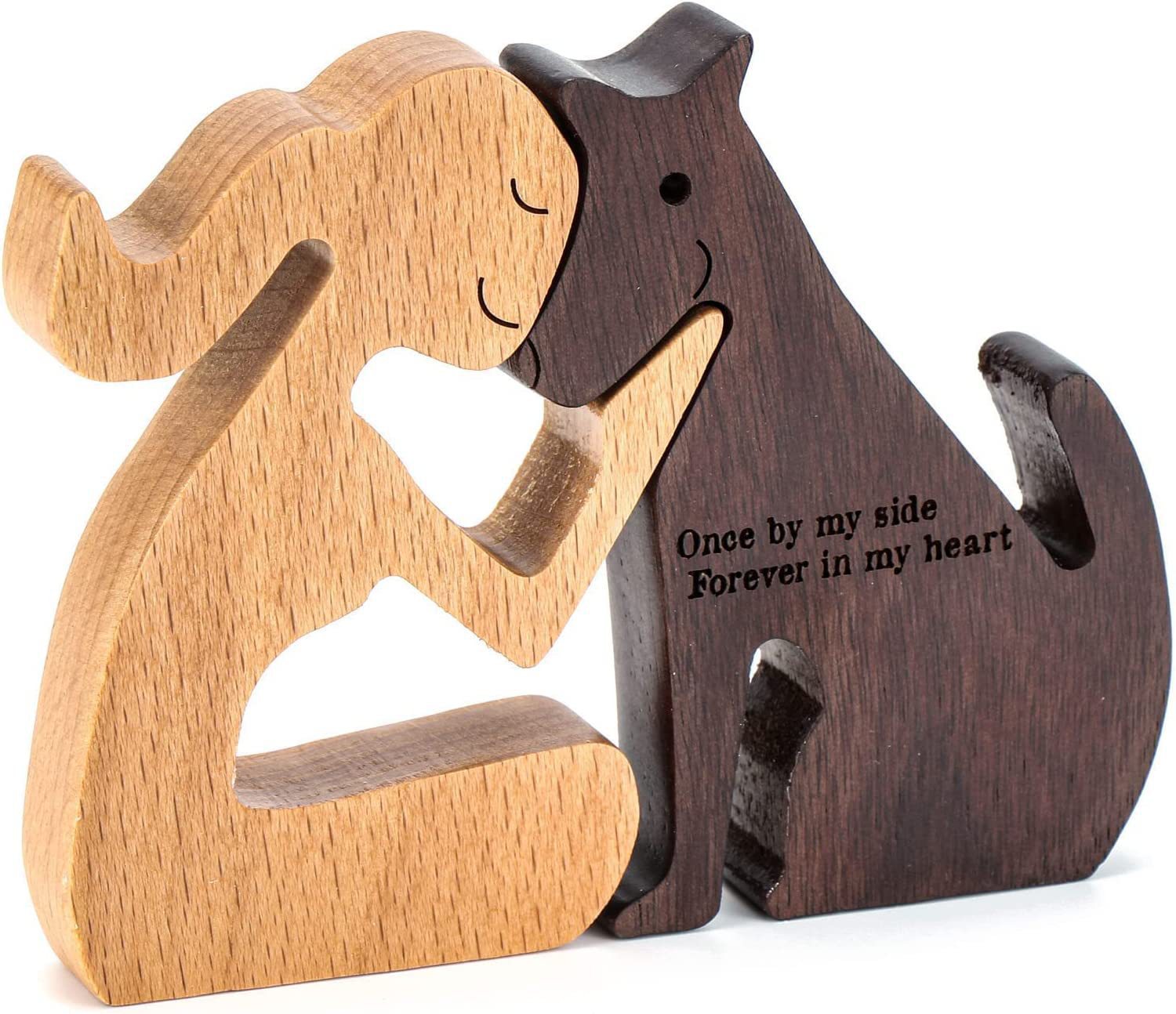 Handcrafted Wooden Dog Sculpture