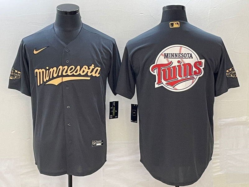 Men's Minnesota Twins Dark Grey Player Jersey