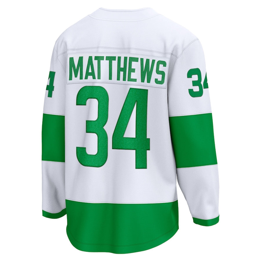 Auston Matthews Toronto Maple Leafs St. Patricks Alternate Premier Breakaway Jersey - White