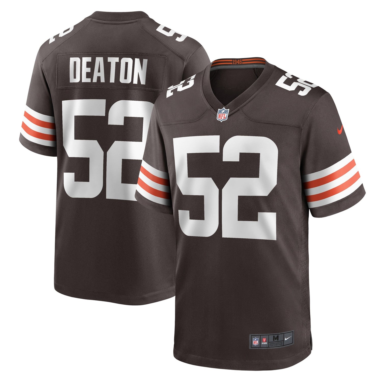 Dawson Deaton Cleveland Browns Nike Game Jersey - Brown
