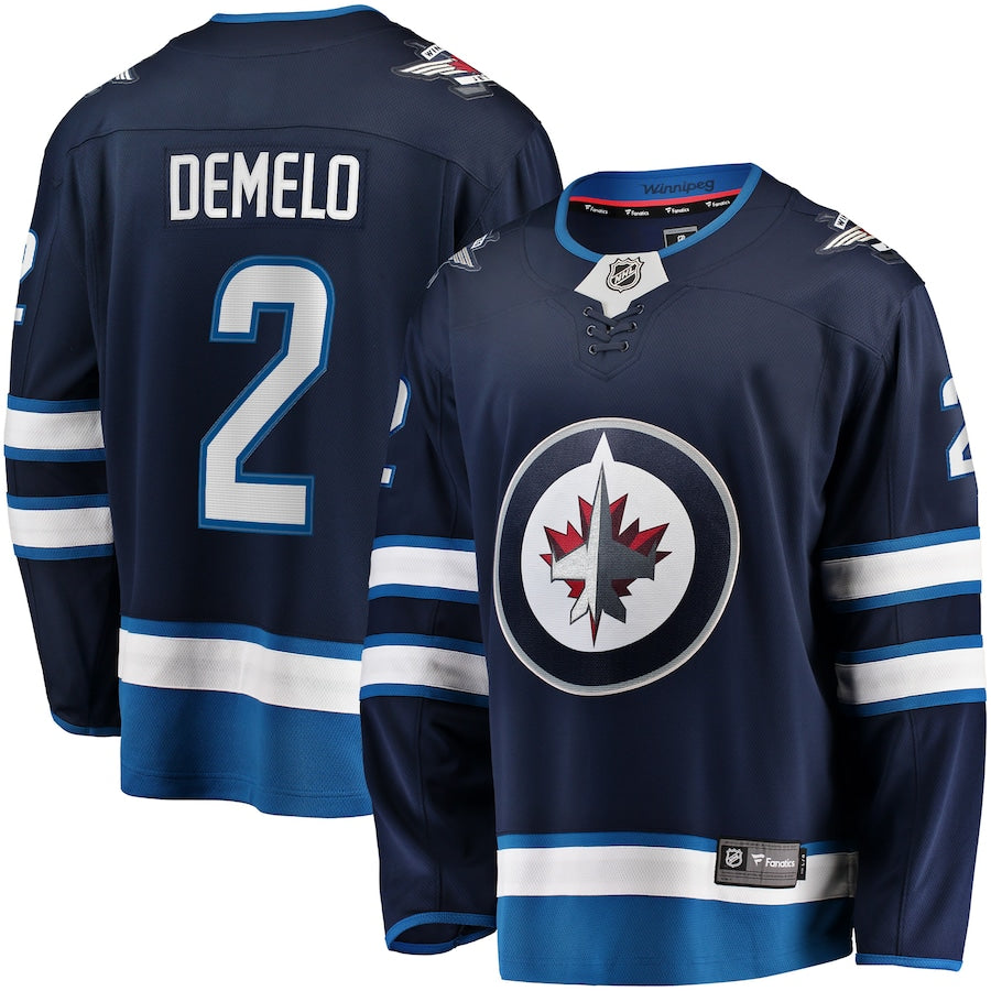 Men's Winnipeg Jets Dylan DeMelo Fanatics Navy Jersey