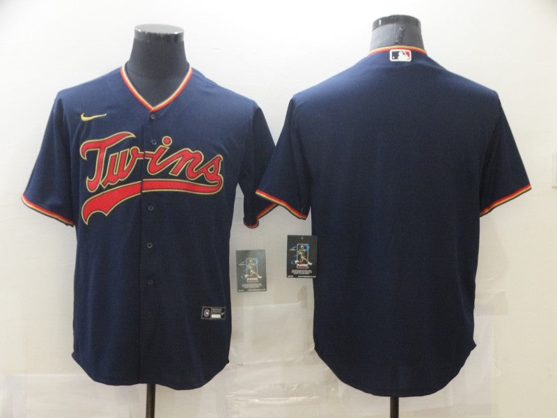 Men's Minnesota Twins Navy Player Blank Jersey