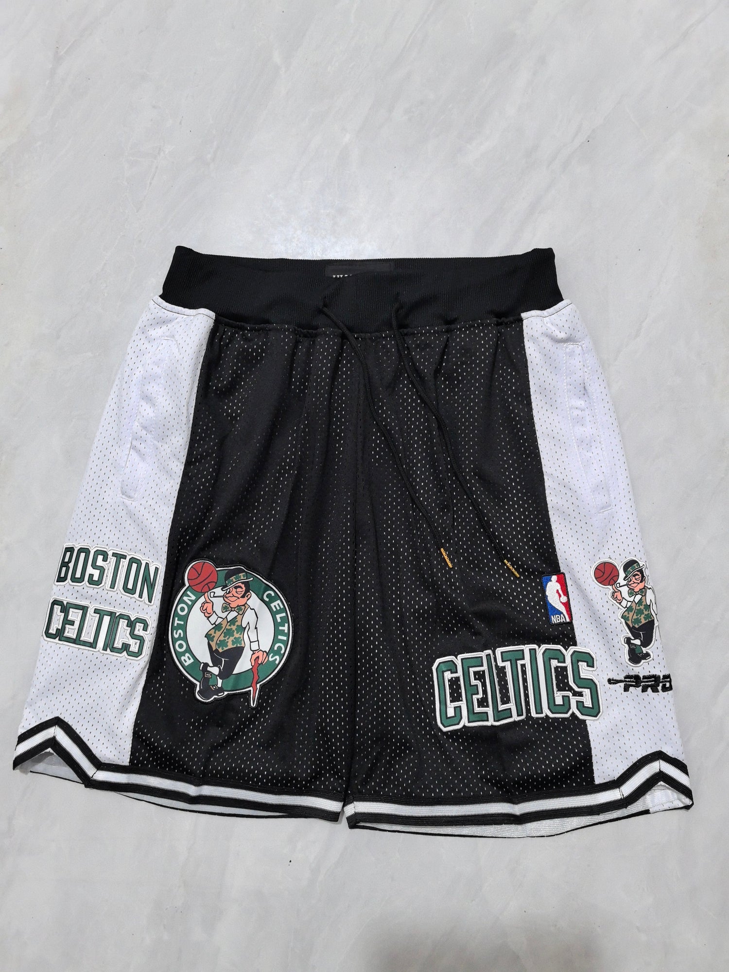 JUST DON Boston Celtics Black Pocket Shorts