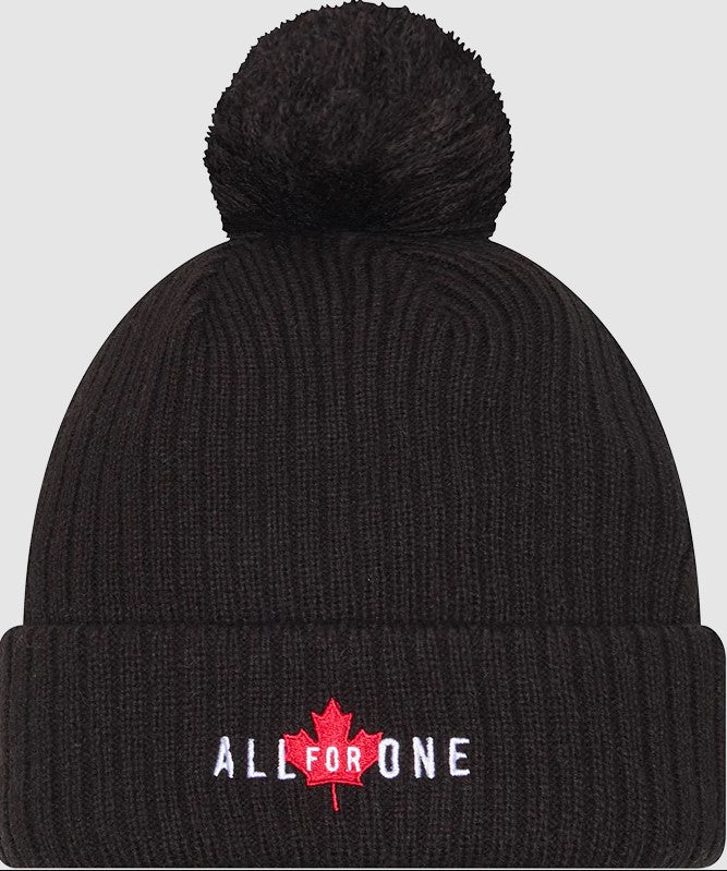 Men's Toronto FC New Era Black 2025 Jersey Hook Cuffed Knit Hat with Pom