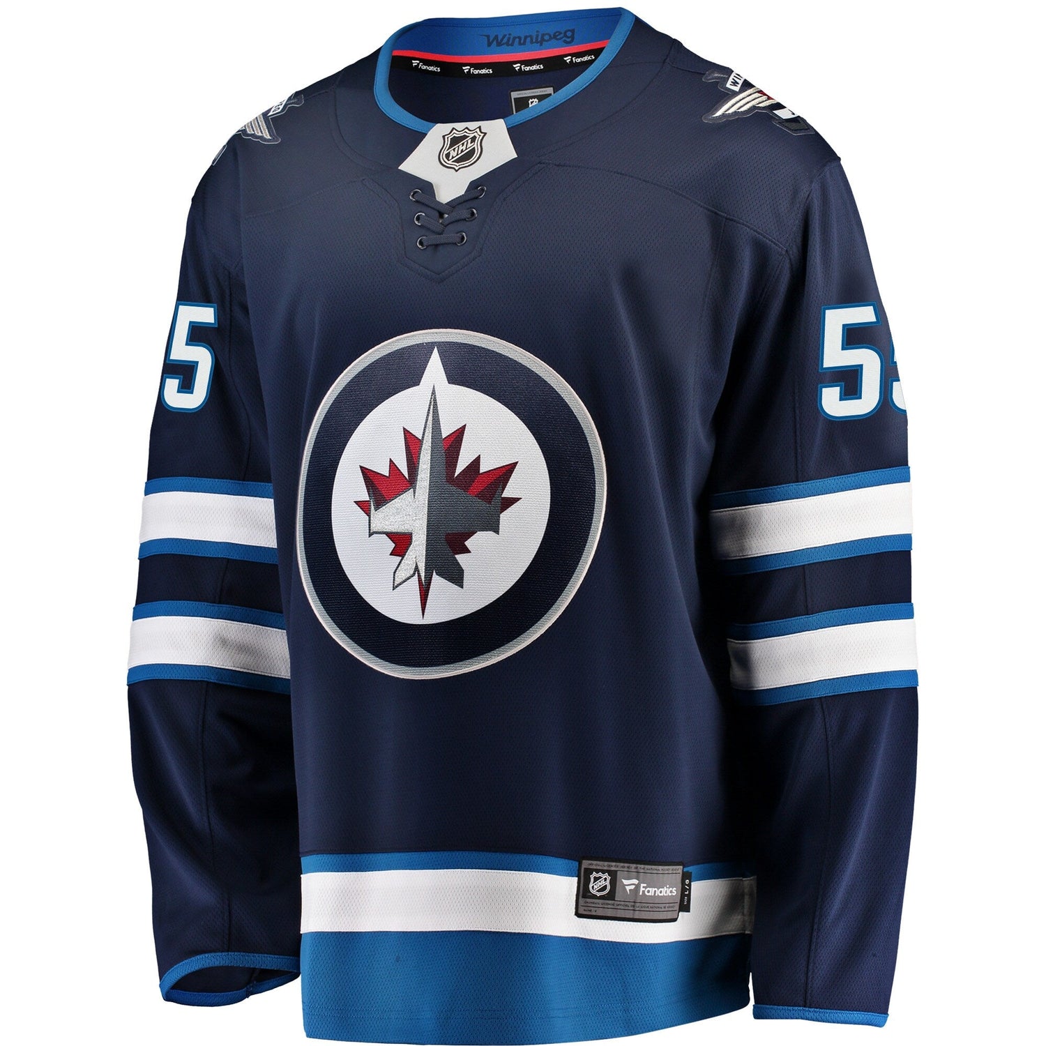 Men's Winnipeg Jets Mark Scheifele Fanatics Navy Breakaway Jersey