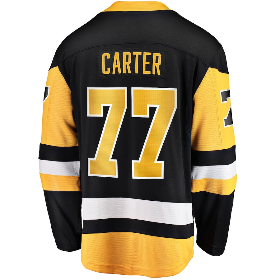 Men's Pittsburgh Penguins Jeff Carter Fanatics Black Home Breakaway Jersey