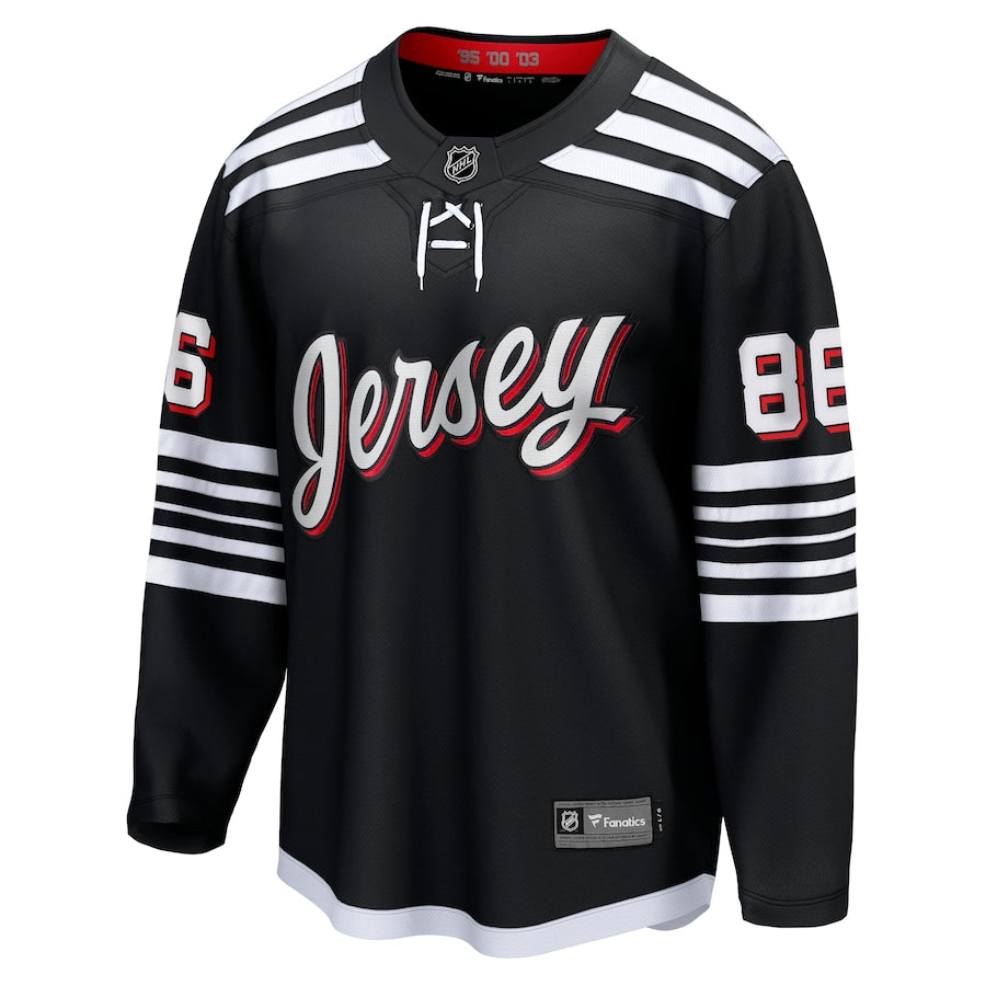 Jack Hughes New Jersey Devils Alternate Premier Breakaway Jersey - Black