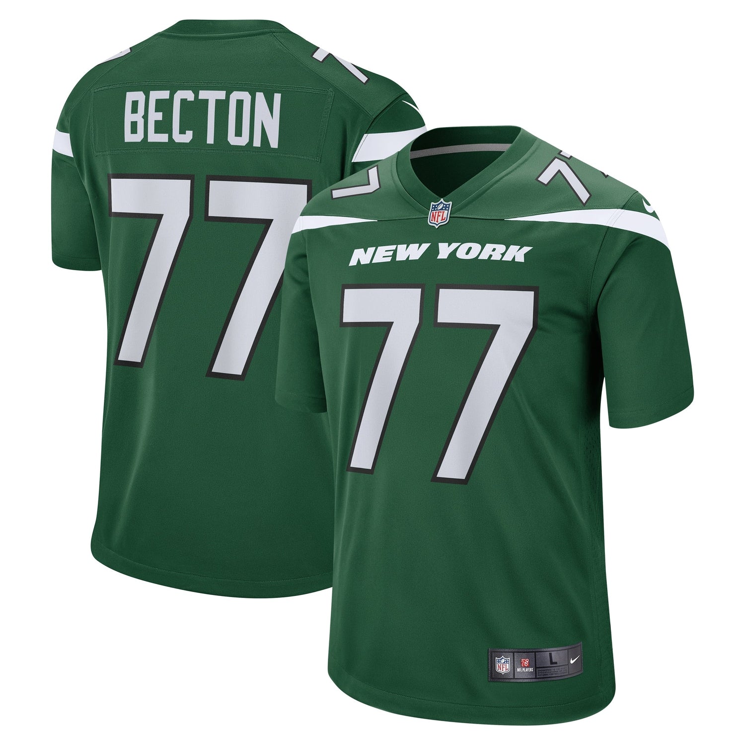 Mekhi Becton New York Jets Nike Game Jersey - Gotham Green
