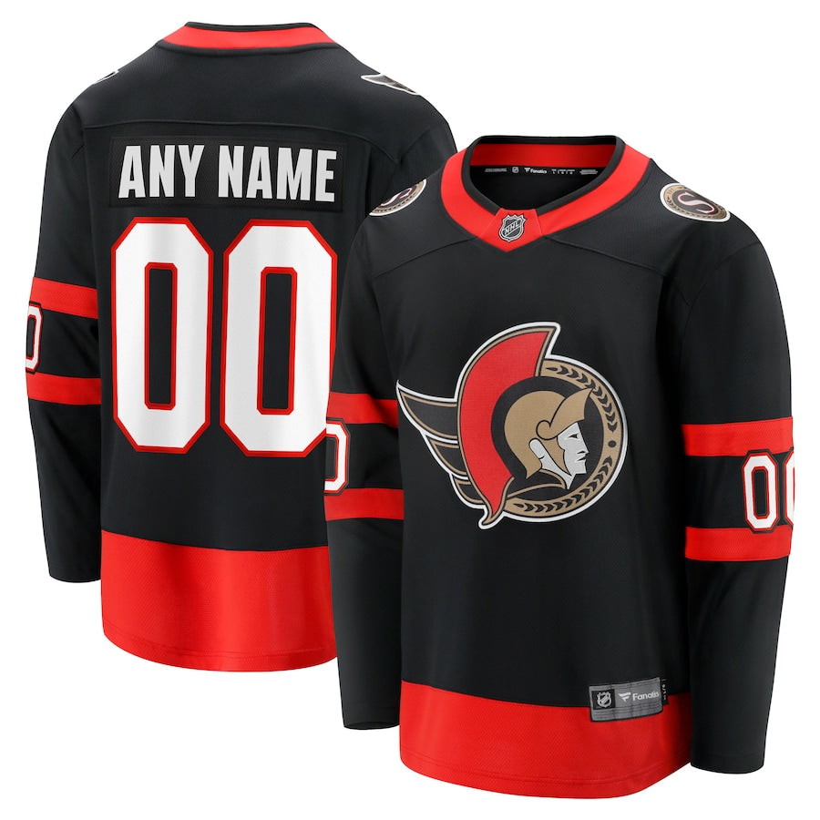 Ottawa Senators Home Custom Breakaway Jersey - Black