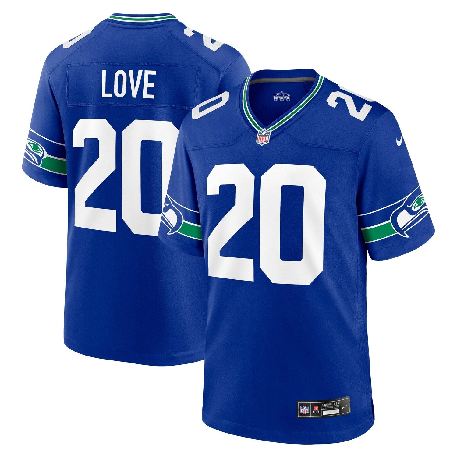 Julian Love Seattle Seahawks Nike Throwback Game Jersey - Royal