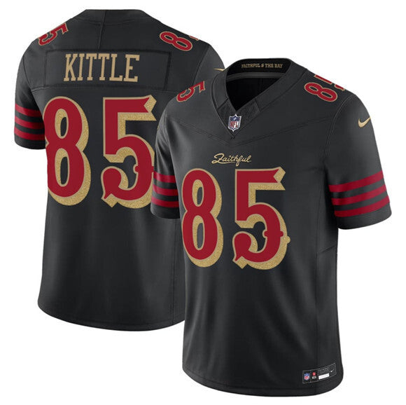 Men's George Kittle San Francisco 49ers Black 2025 Rivalries Collection F.U.S.E. Limited Jersey