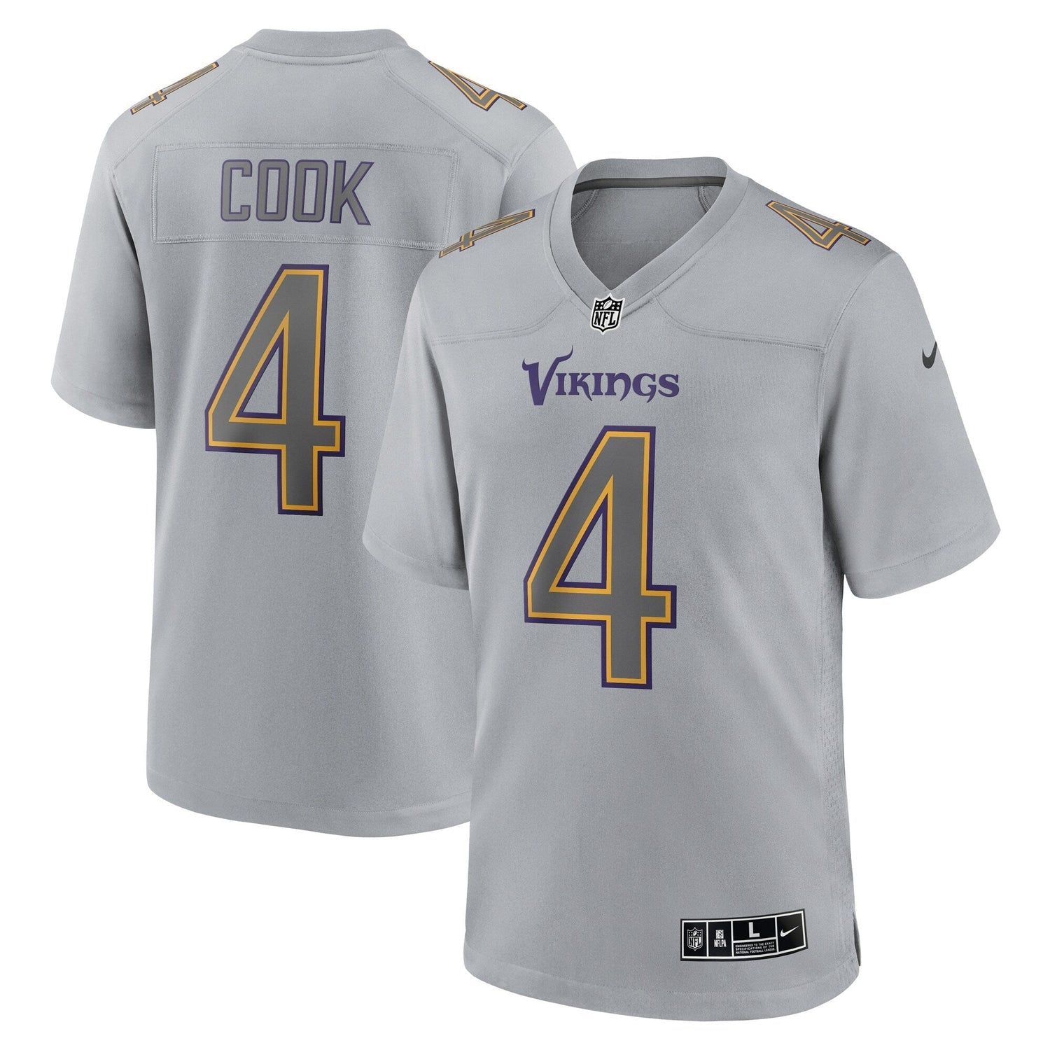 Dalvin Cook Minnesota Vikings Nike Atmosphere Fashion Game Jersey - Gray