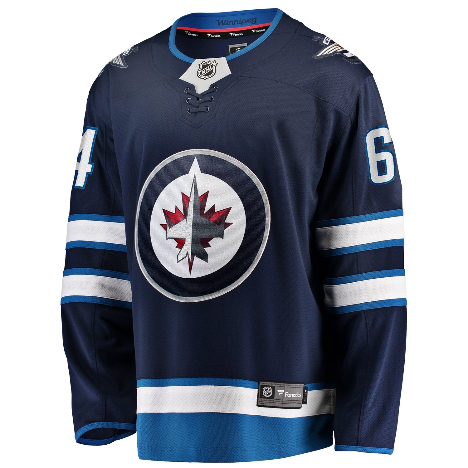 Men's Winnipeg Jets Logan Stanley Fanatics Navy Home Premier Breakaway Jersey
