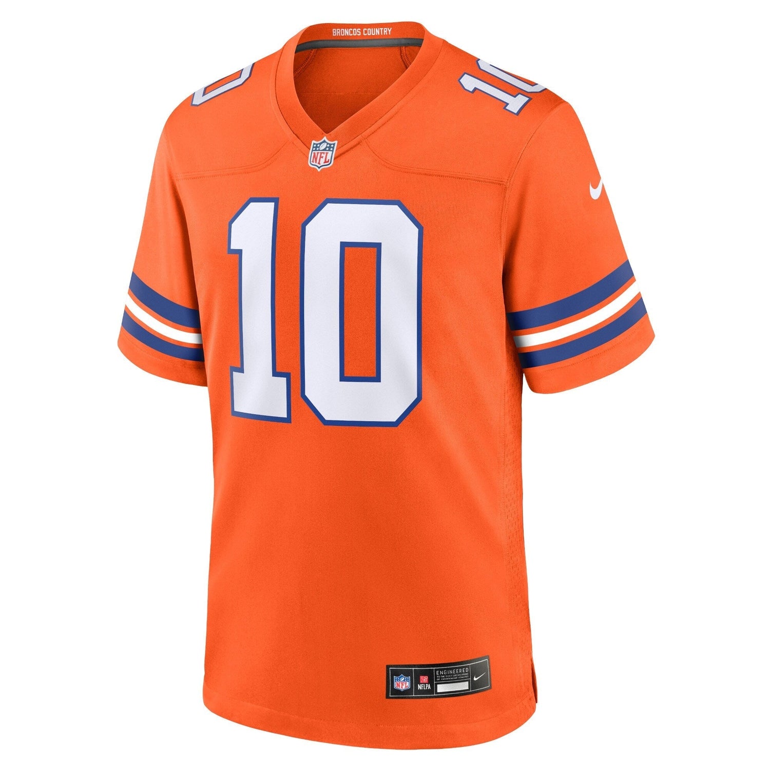 Bo Nix Denver Broncos Nike Mile High Collection 1977 Throwback Game Jersey - Orange