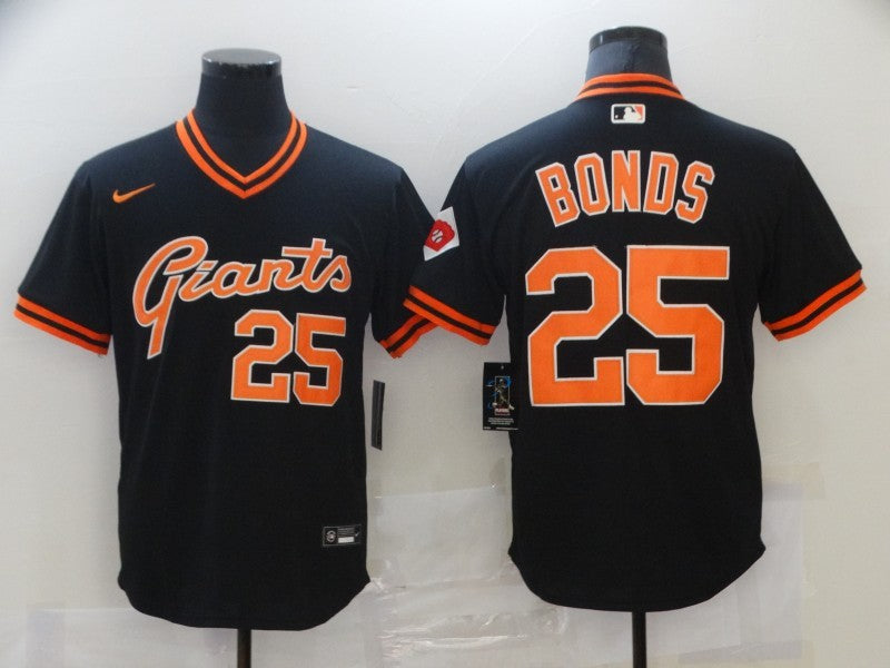Men's San Francisco Giants Barry Bonds #25 Black Player Jersey