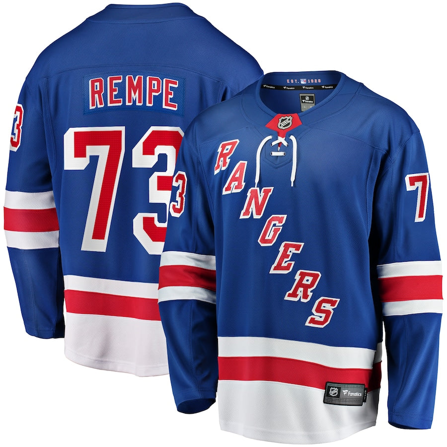 Matt Rempe New York Rangers Home Breakaway Jersey - Blue